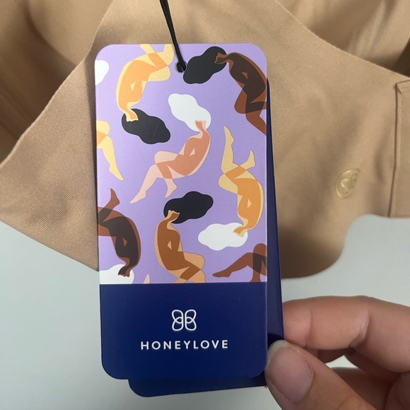 New HoneyLove CrossOver Bra Sand Color size 3X - Picture 7 of 11